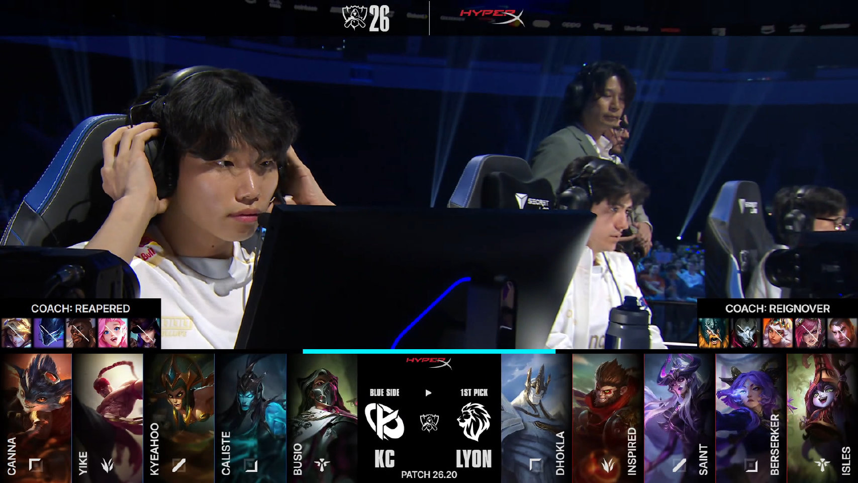 2026全球总决赛瑞士轮第二日：LYON 1:0战胜KC