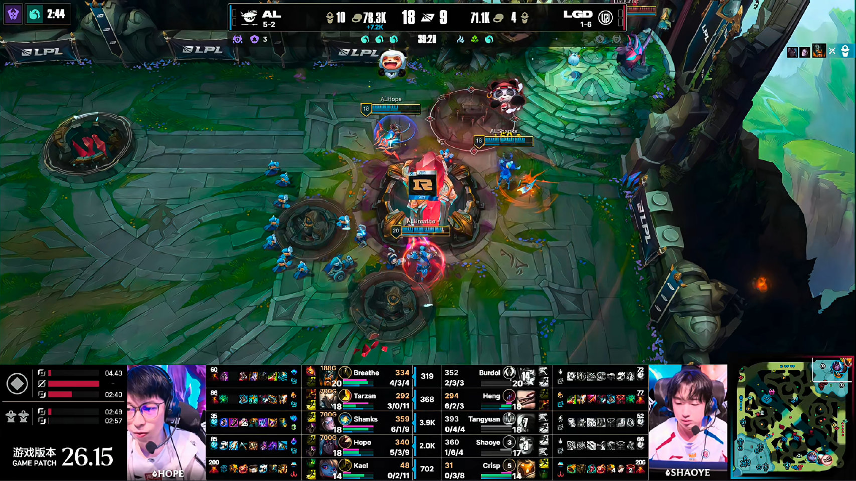 AL 1-0 LGD，AL先下一城