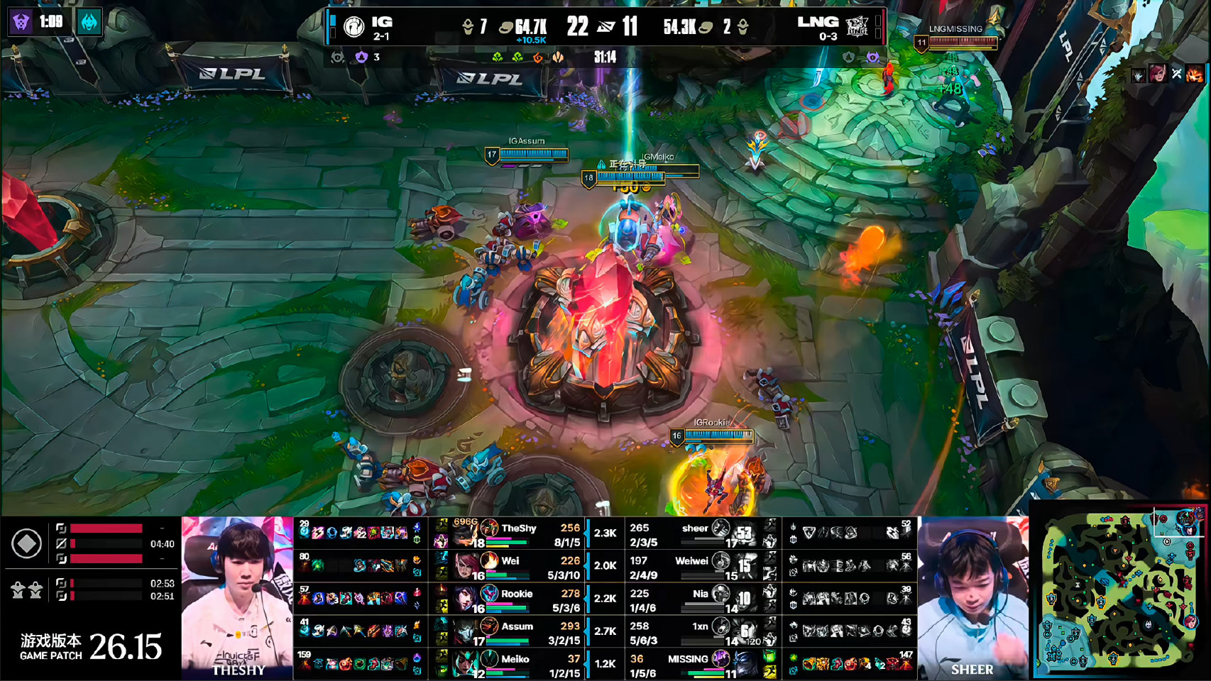 IG 2-0 LNG，晋级形势渐明