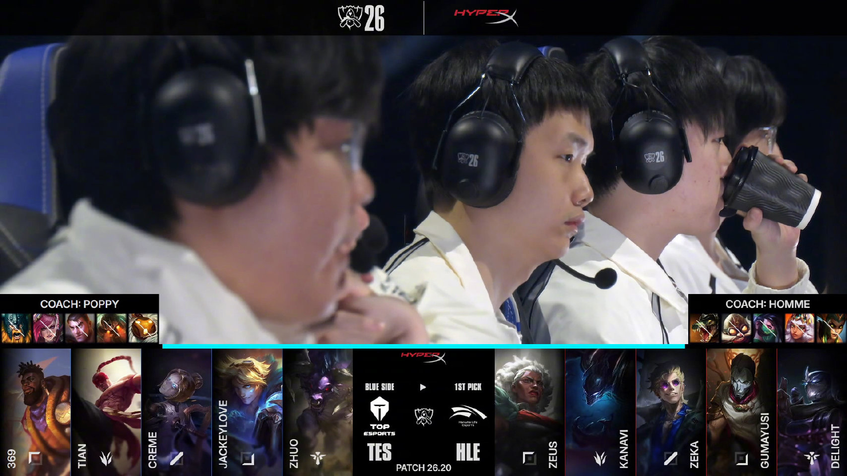 2026全球总决赛瑞士轮首日：HLE 1:0战胜TES，Zeka获MVP