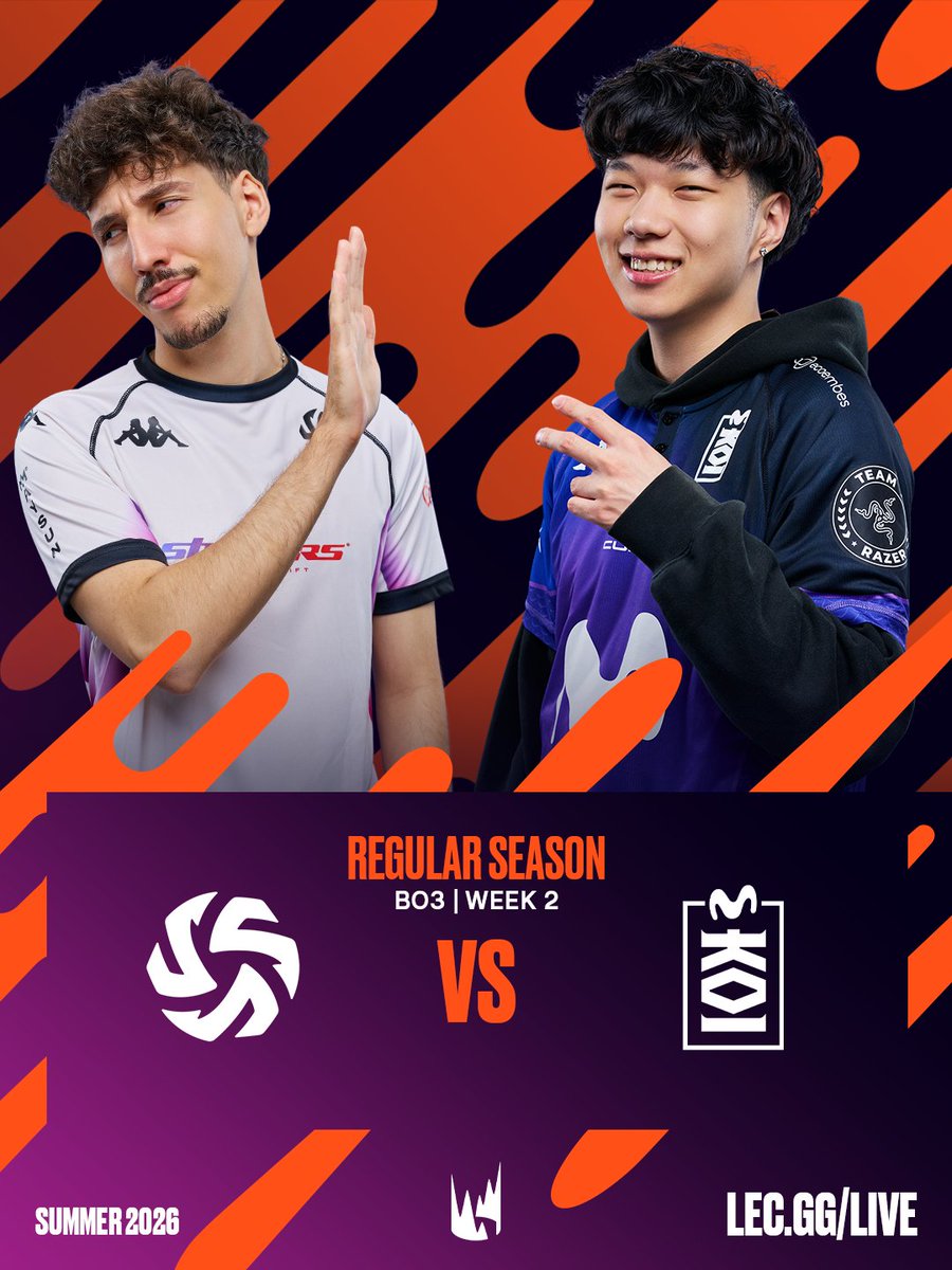 LEC夏季赛:ShiftersGG对阵Movistar KOI,胜者将迎夏季赛首胜