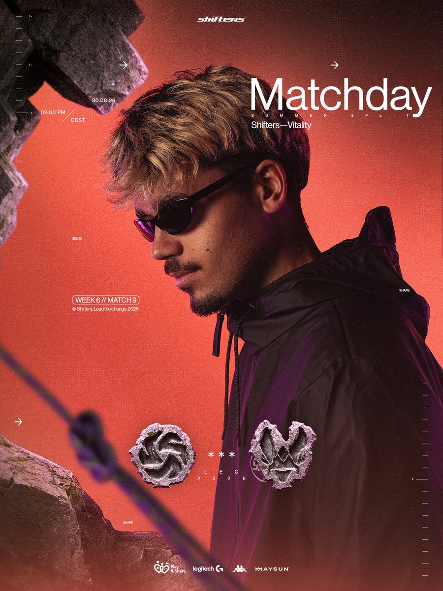 LEC 转推 ShiftersGG：最后一个系列赛对阵 Team Vitality