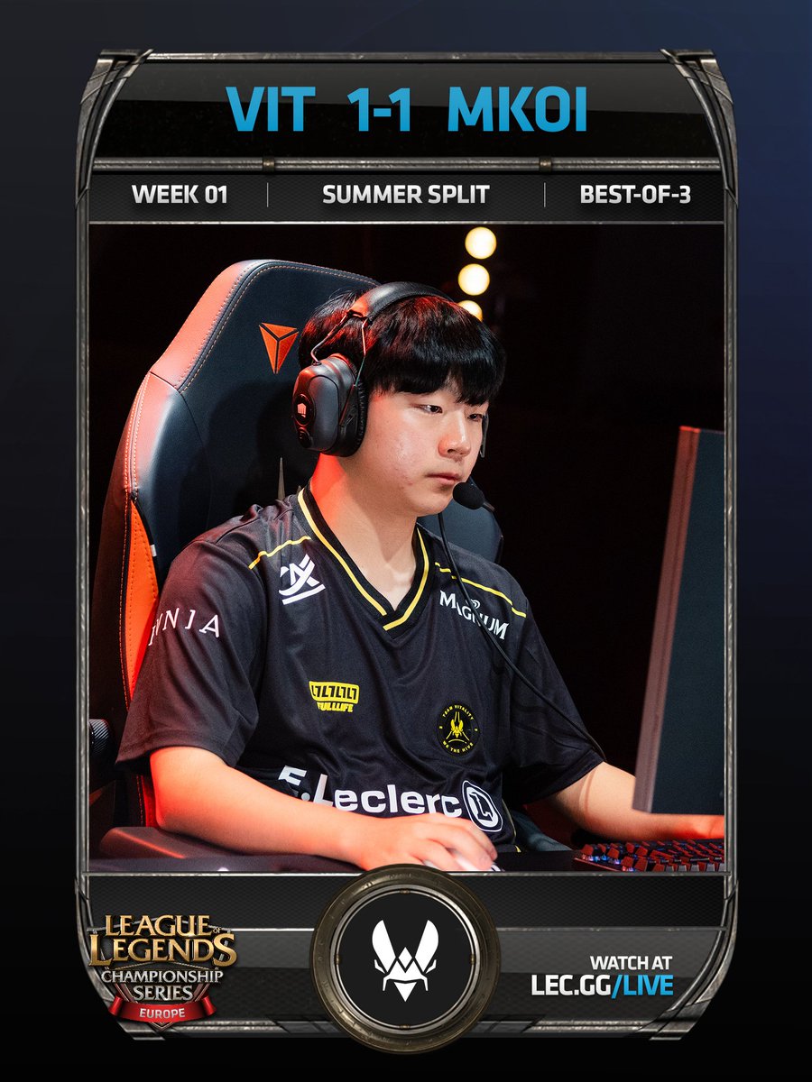 LEC：Team Vitality 登上积分榜，拿下本周末首胜
