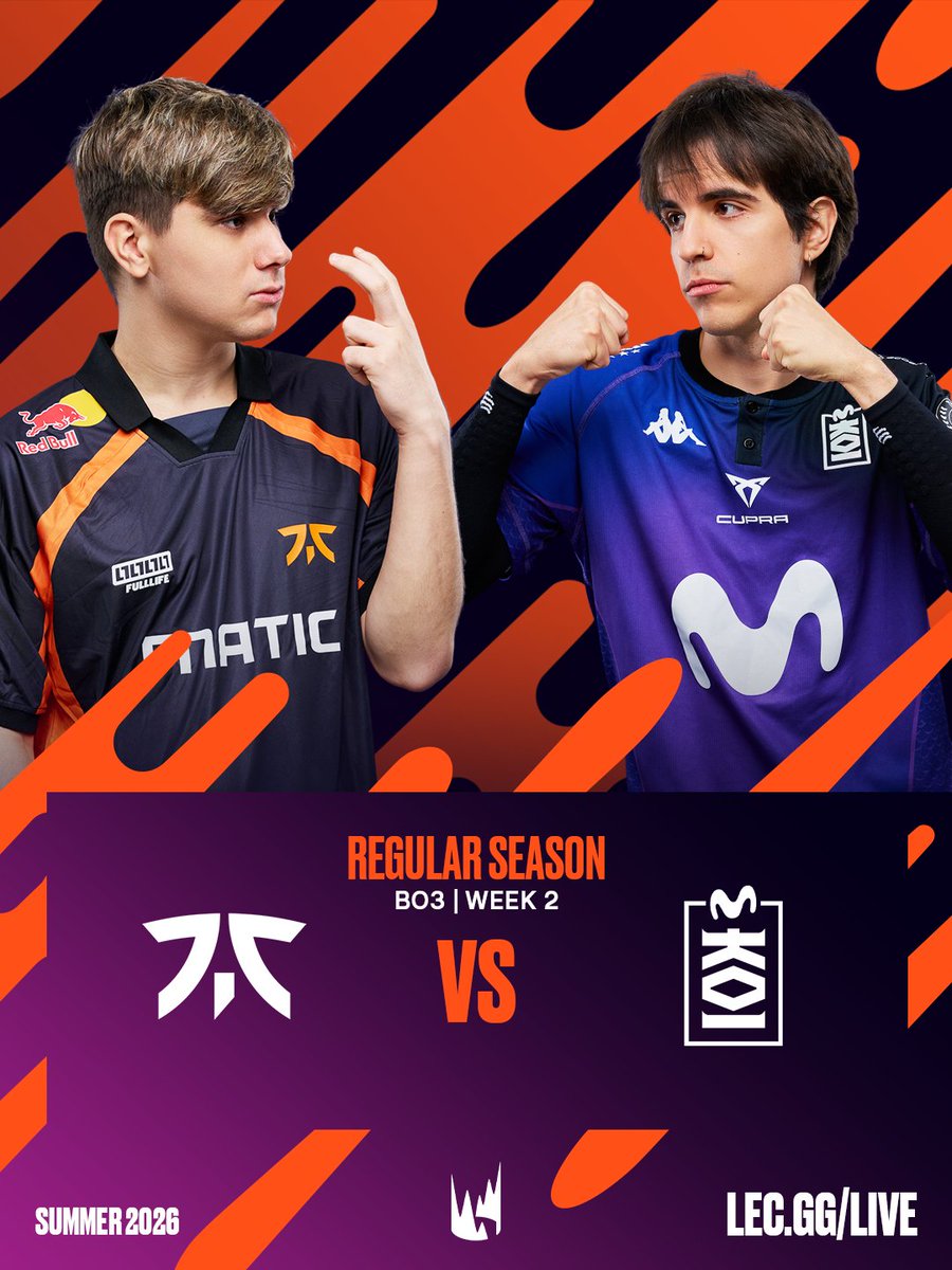 LEC夏季赛：FNATIC对阵Movistar KOI比赛开始